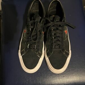Like New Converse Women’s Black Suede Low-Top Sneakers